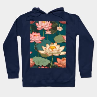 Lotus Flower Pattern Design Hoodie